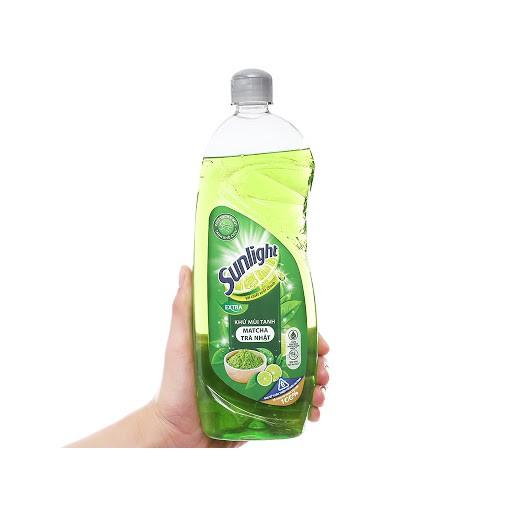 Nước rửa chén Sunlight Extra Trà Xanh Matcha &amp; Chanh Nhật Bản 725ml - 400ml - Hàng Cty Unilever