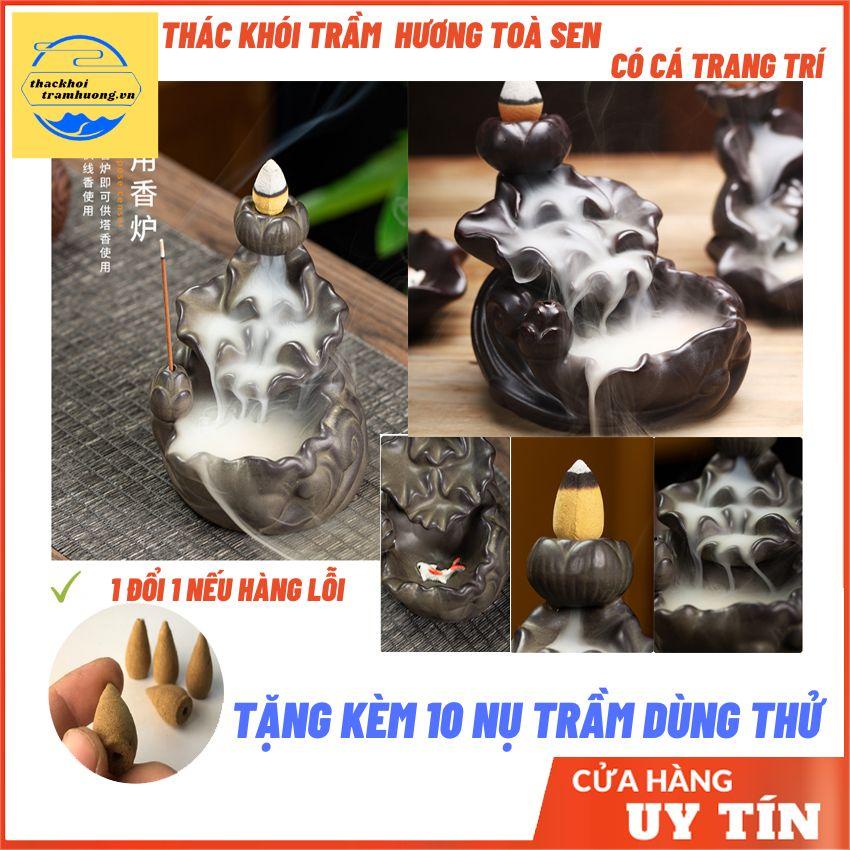 Thác khói trầm hương TẶNG 10 NỤ TRẦM, thác khói Mẫu Toà Sen