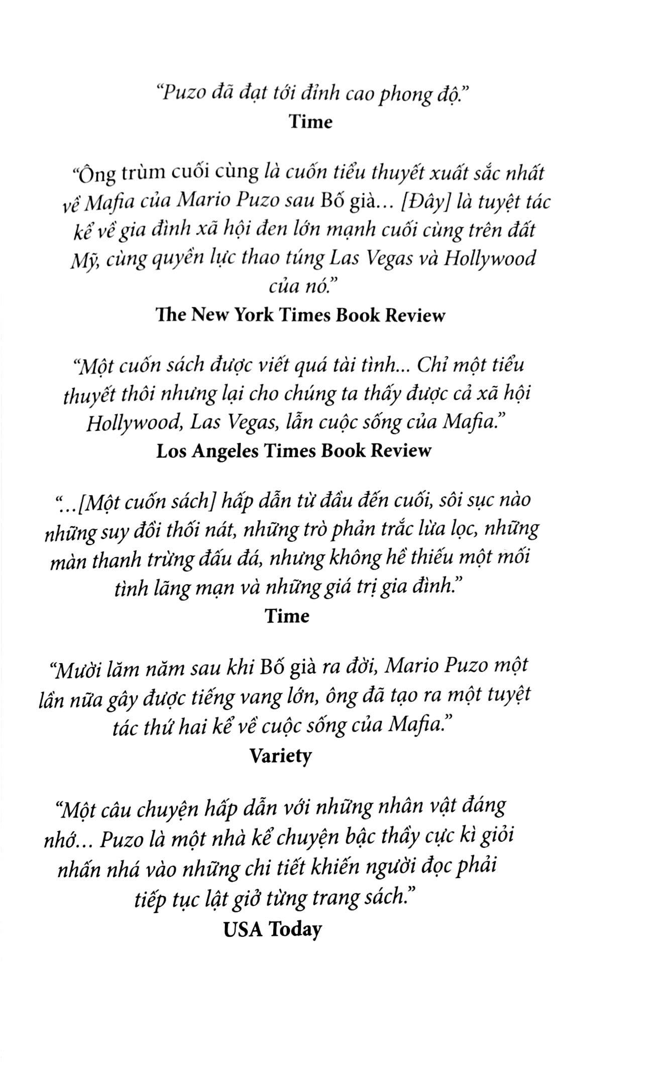 Ông Trùm Cuối Cùng (Mario Puzo)