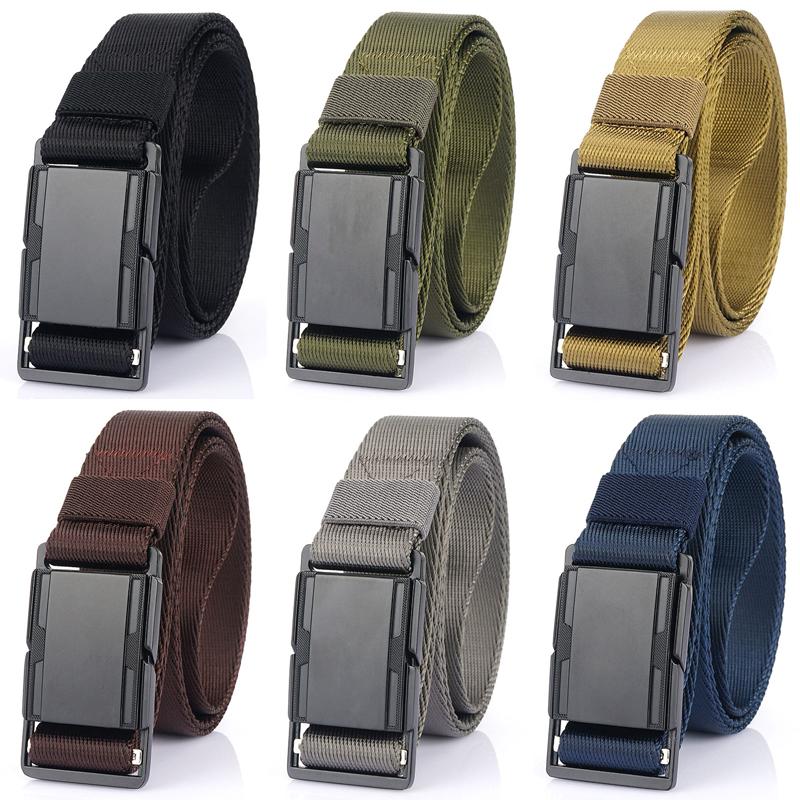 Chính Thức Xác Thực Unisex Chiến Thuật Đai Chống Rỉ Sét Kim Loại Khóa Nam Châm Công Việc Ngoài Trời Dây MềM MạI Thực Nylon Quân Sự Thắt Lưng Nam