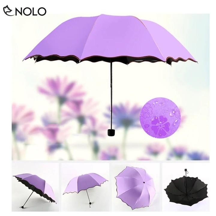 Dù Ô Đi Nắng Mưa Chống Tia UV Gặp Nước Nở Hoa Rộng Khi Bung Rộng 112cm