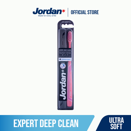 Combo 2 Bàn chải đánh răng Jordan Expert Deep Clean, Lông siêu mềm xoắn ốc 0.01mm &amp; Công nghệ làm sạch sâu