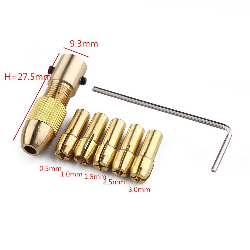 2X 7Pieces Small Electric Drill Bit Collet Mini Twist Drill Tool Chuck Set