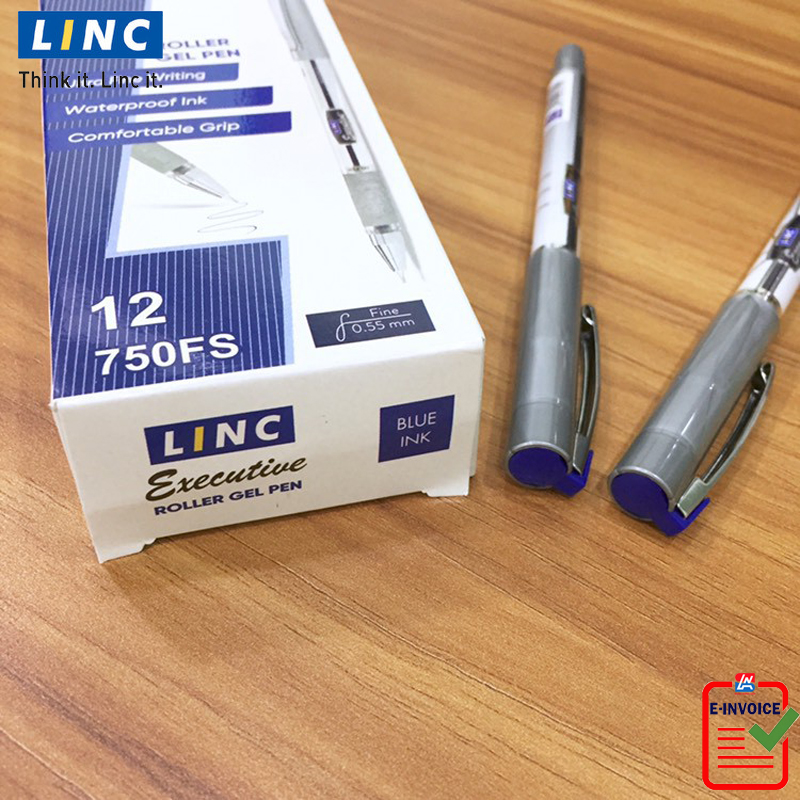 Bút gel Linc Executive Sharpline 750FS - Ngòi 0.55mm - Hộp 12 chiếc