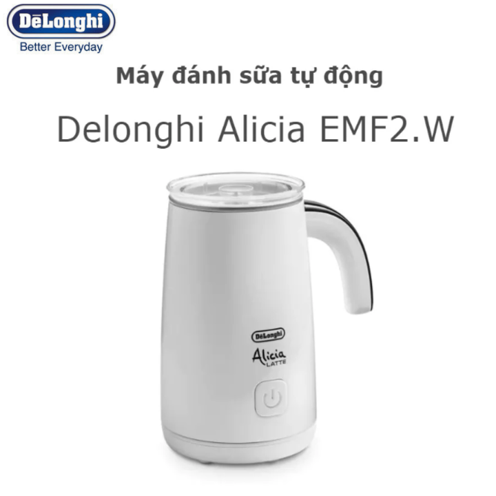 Máy tạo bọt sữa cao cấp Delonghi Alicia EMF2.W 250ml - Hàng Nhập Khẩu