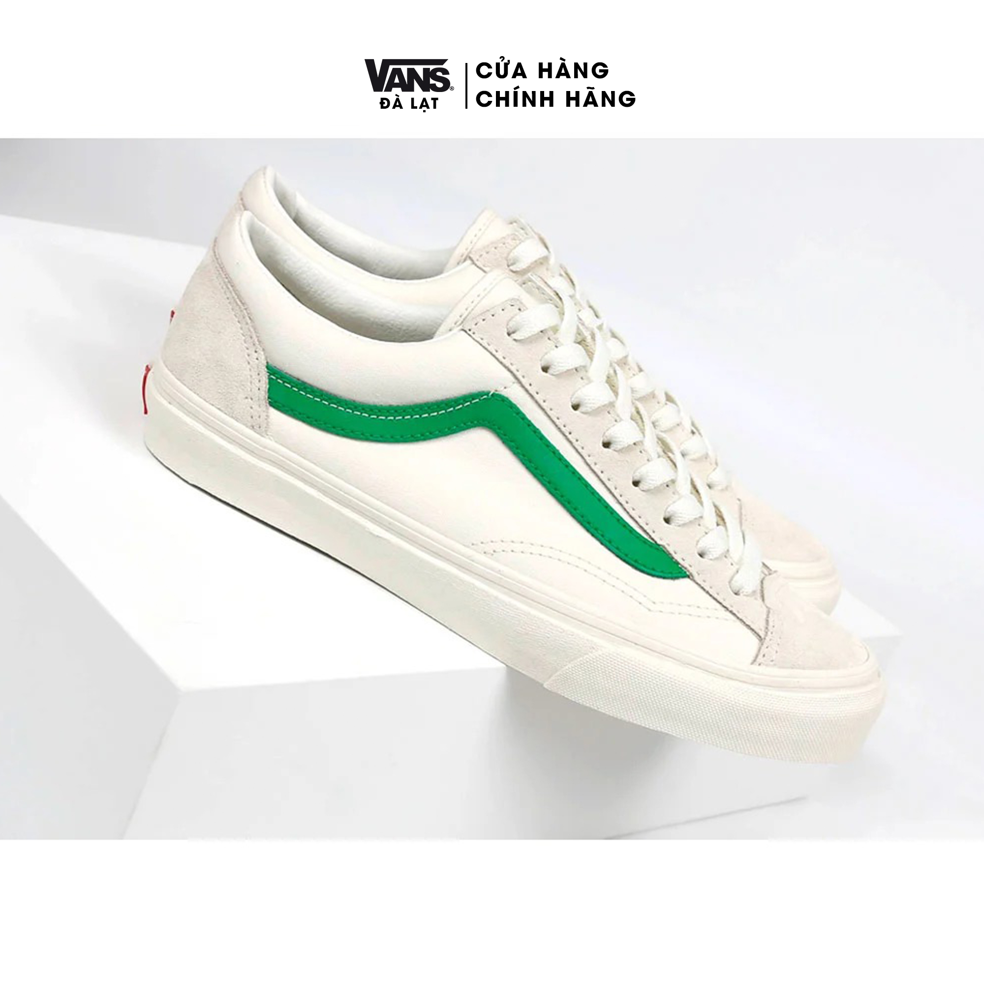 Giày Vans Sneaker Old Skool Style 36 Marshmallow Jolly Green  VN0A3DZ3RFX