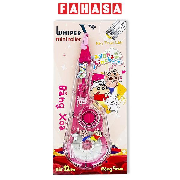 Băng Xóa Whiper V+ Mini Roller Shinchan - 5 mm x 12 m - Plus 100-V065 - Màu Xanh Dương