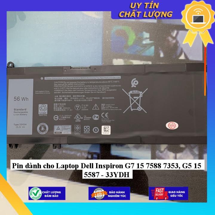 Pin dùng cho Laptop Dell Inspiron G7 15 7588 7353, G5 15 5587 - 33YDH - Hàng chính hãng  MIBAT1520