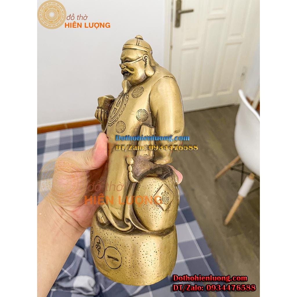 Tượng Lão Quản Gia Bằng Đồng Thau Nguyên Chất Cao 22cm - Vật Phẩm Phong Thủy