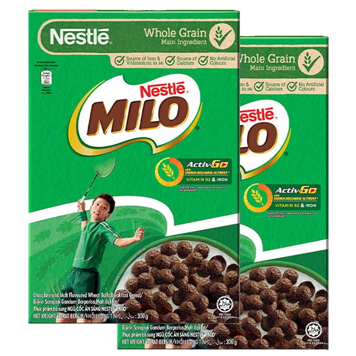 [TẶNG 2 HỘP NGŨ CỐC TRÁI CÂY TRIX] Ngũ cốc ăn sáng MILO - COMBO 2 hộp x 300g