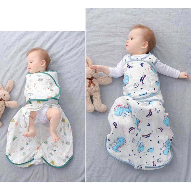 Trẻ Sơ Sinh Đầm Sleepsack Mềm Mại Thoáng Khí Cotton Trẻ Sơ Sinh Túi Ngủ Có Thể Điều Chỉnh Bé Bọc Vải Chăn
