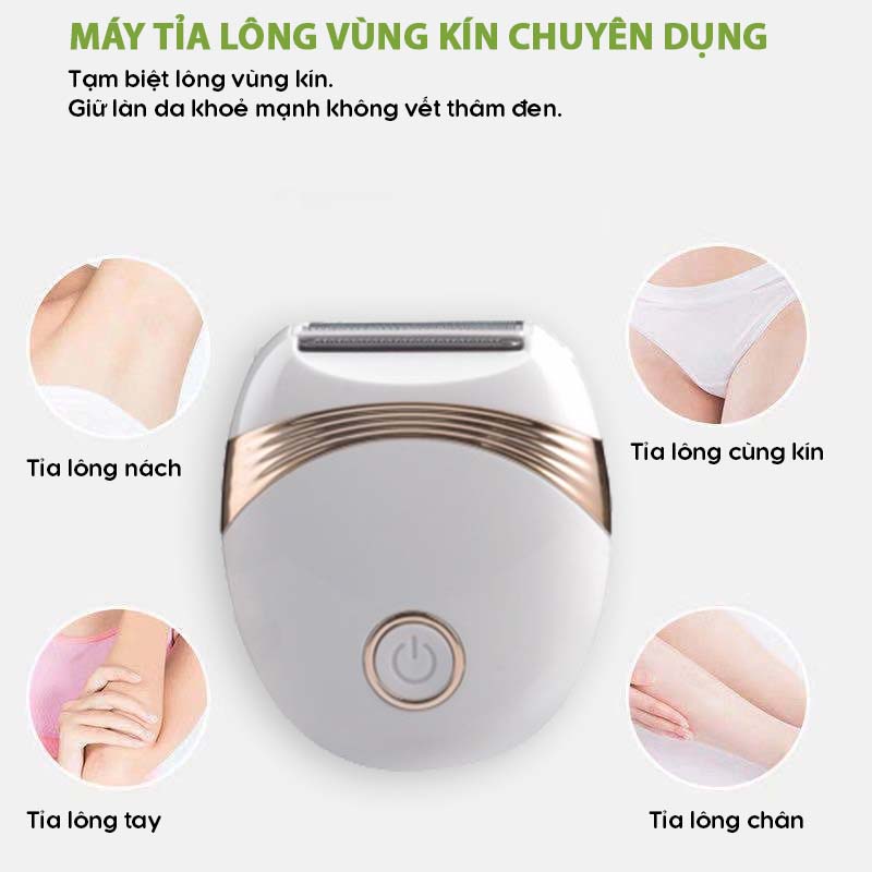 Máy Cạo Lông Đa Năng Thiết Kế 2 Lưỡi Dao Cao Cấp Tỉa Lông Vùng Kín, Lông Tay, Lông Nách, Lông Chân An Toàn