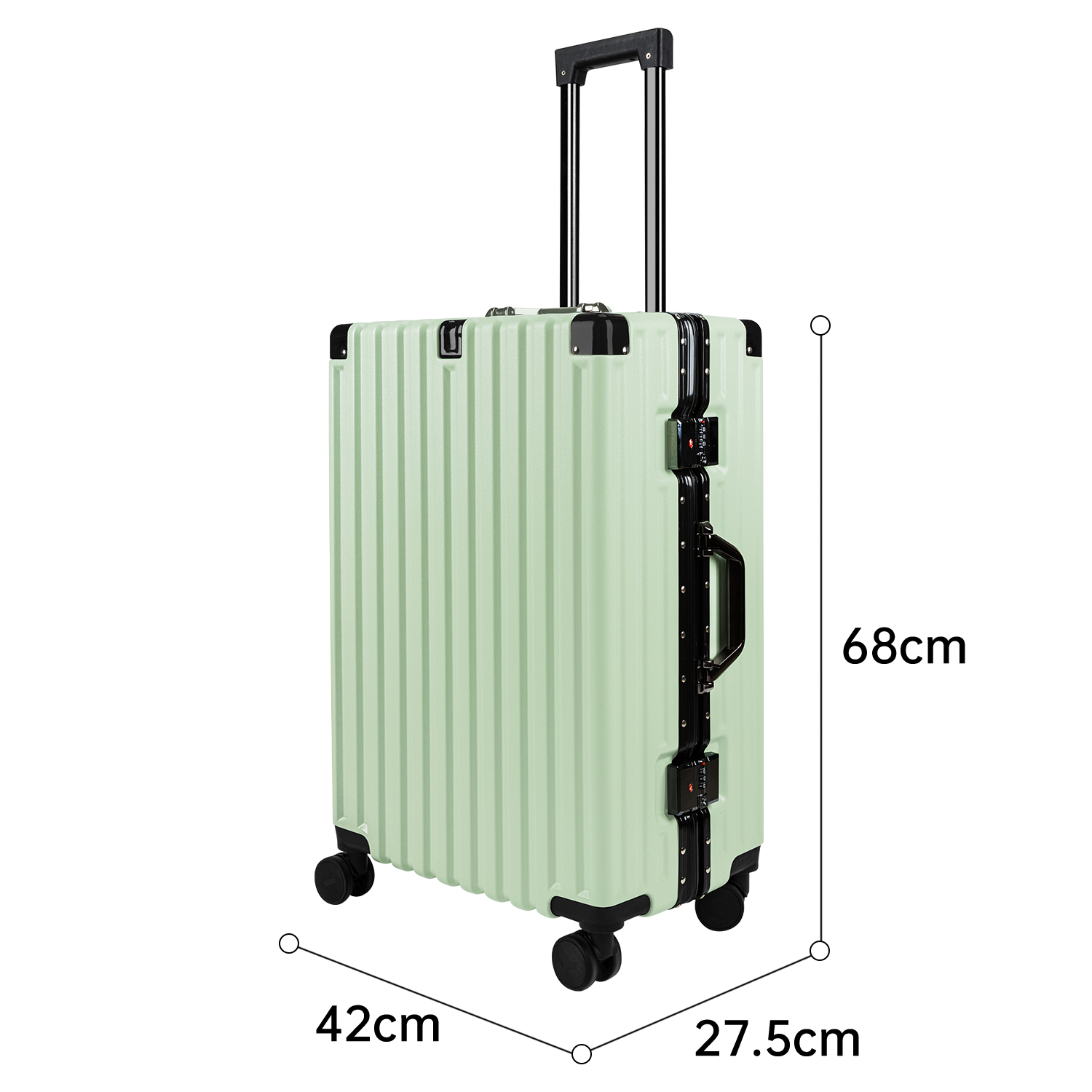 Vali Du Lịch Hành Lý 24 Inch Nhựa ABS Có Khóa Kéo Góc Bo Chắc Chắn Deli - Chống Sốc Tay Cầm Rộng Hạn Chế Trầy Xước - EH1044