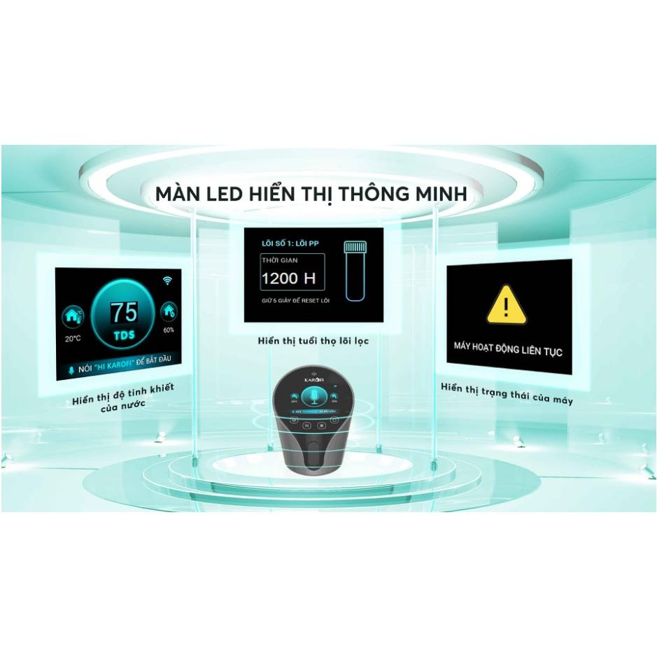Máy lọc nước Nóng Lạnh Karofi KAD-N91 - Lạnh Block, Công nghệ VoiceCall + Aiotec, Chỉnh 3 mức nhiệt - Lắp đặt toàn quốc - Hàng Chính Hãng