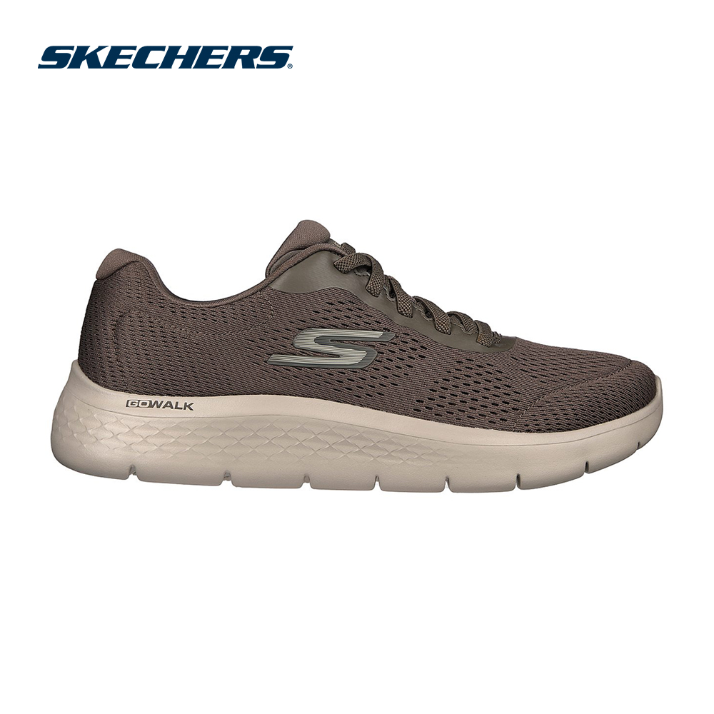 Skechers Nam Giày Thể Thao Đi Bộ Giặt Máy Được, Tập Gym, Đi Học, Đi Làm, Thường Ngày GOwalk Flex Remark Walking Air-Cooled Goga Mat Flex, Machine Washable, Ortholite, Ultra Go - 216486-KHK