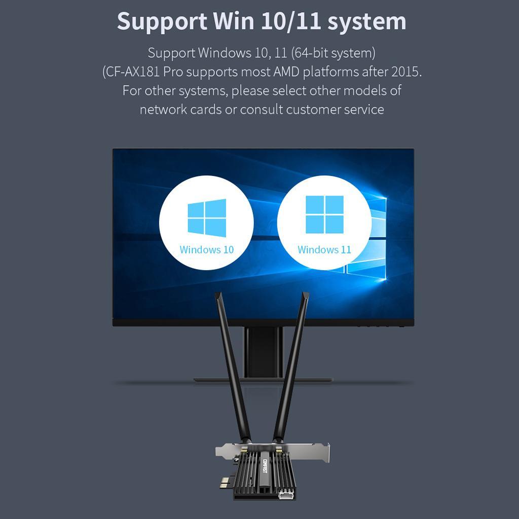 AX181Pro Wireless WiFi Card Internal Network Adapter for Desktop PC