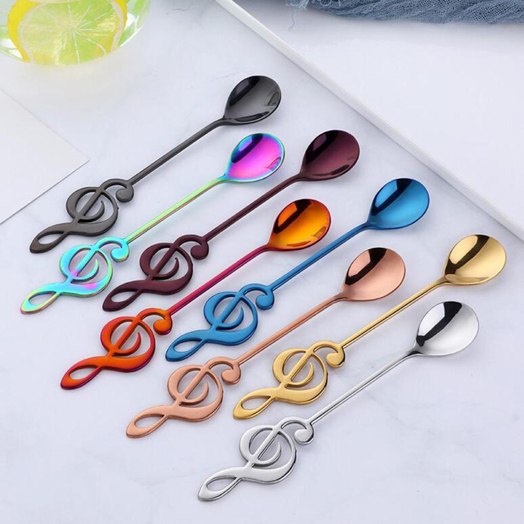 Stainless Steel Coffee Spoon Cocktail Stirring Spoons Multicolor