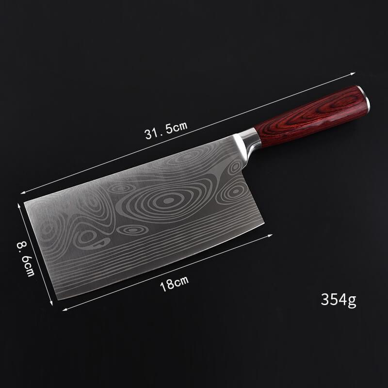 DAO - DAO BẾP NHẬT BẢN USUBA THÉP DAMASCUS MÃ E1DT117 nt topcomshop vn
