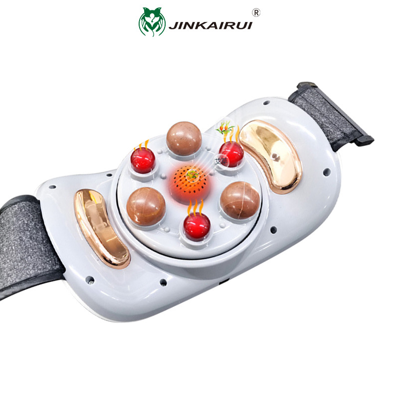 ￼Jinkairui Bụng Massage Đá tự nhiên nhào Xoay điện Slim Belt Sưởi eo Massage Ấm bụng Bụng Fat Burner Quà tặng sức khỏe