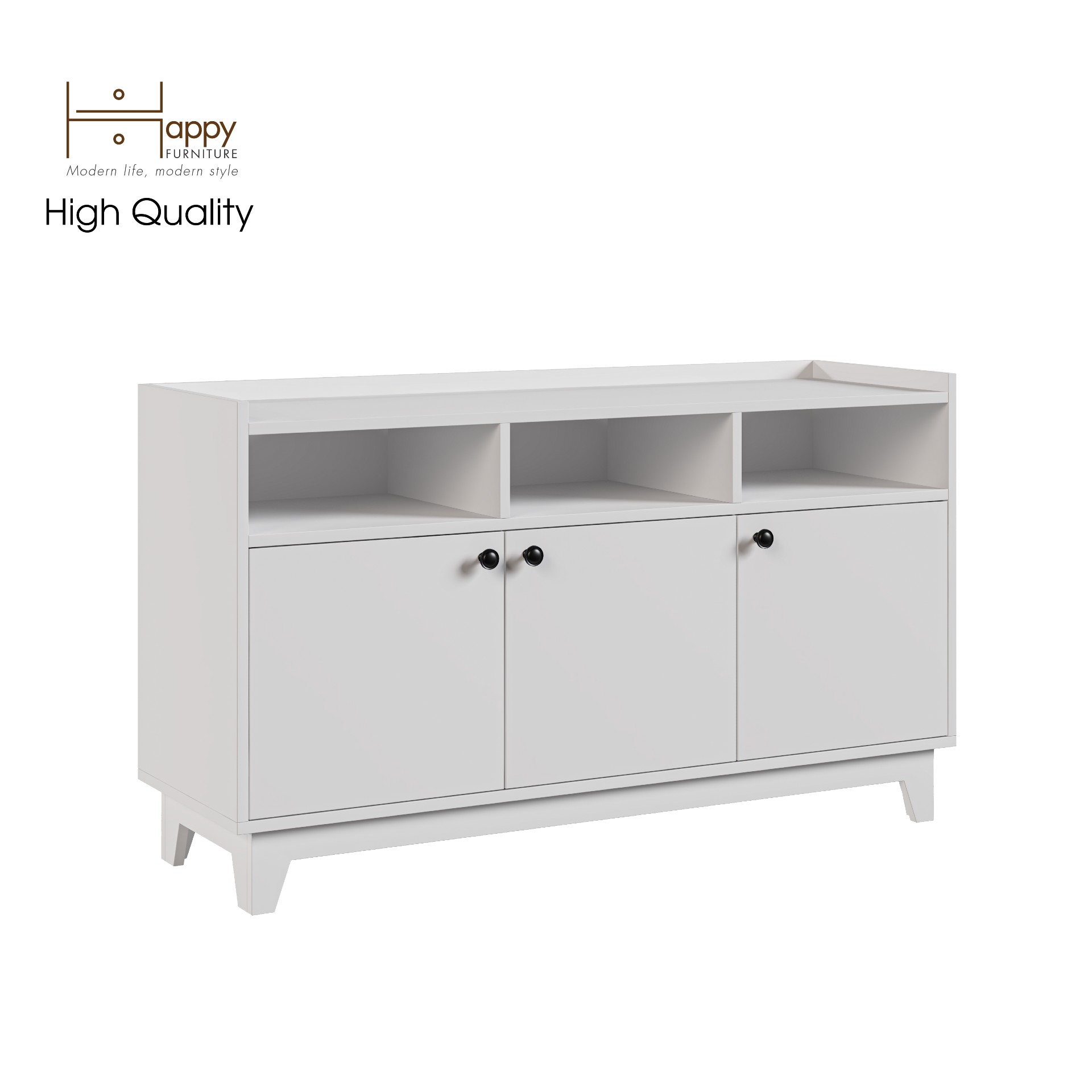 [Happy Home Furniture] KINA , Tủ lưu trữ 3 cửa mở , 124cm x 40cm x 72cm ( DxRxC), TCM_040