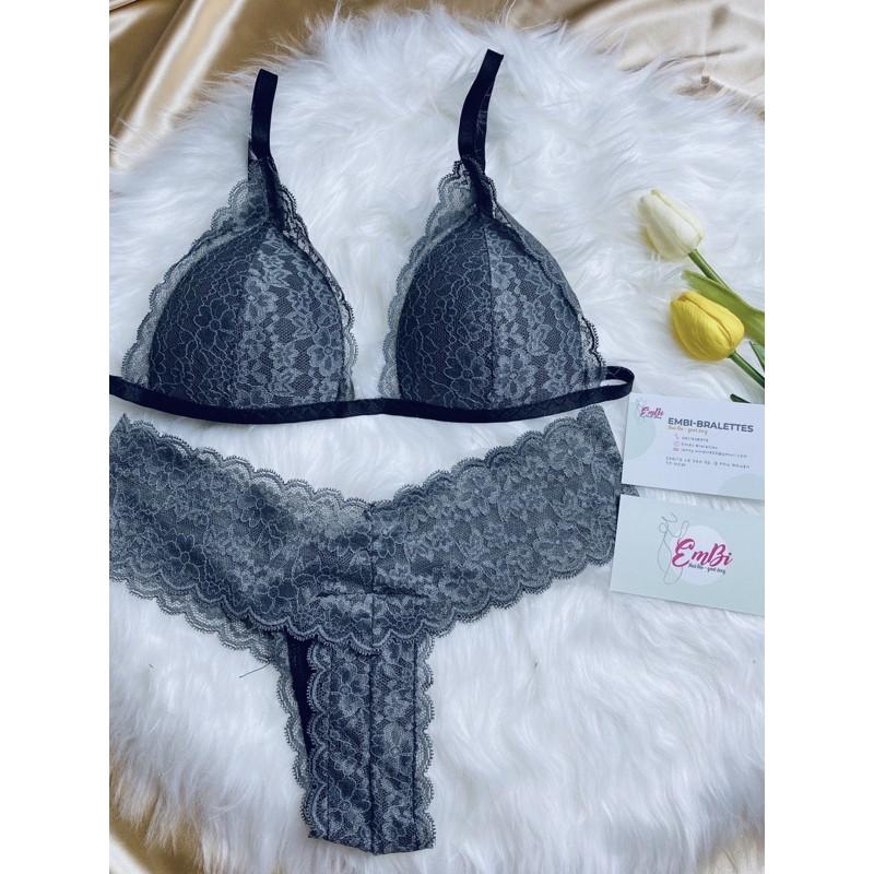 set bra ren Hàn quần chữ T