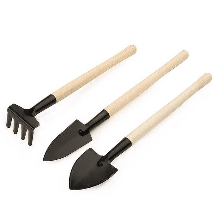BỘ DỤNG CỤ LÀM VƯỜN 3 MÓN CÁN GỖ SIÊU NHỎ TXE-3GO2 - DỄ DÀNG SỬ DỤNG, KỂ CẢ VỚI TRẺ EM