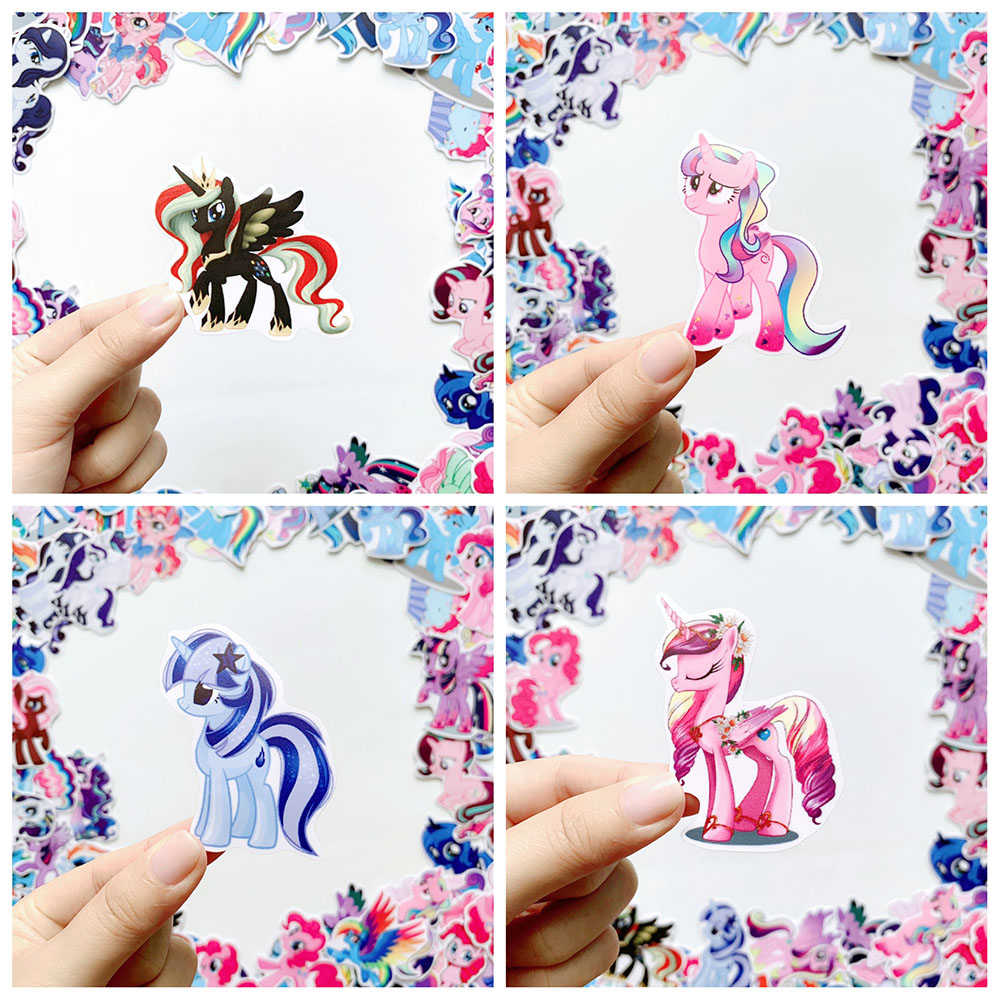 Bộ 50 Sticker Pony (2020) Hình Dán Chủ Đề Ngựa Một Sừng Chống Nước Decal Chất Lượng Cao Trang Trí Va Ly Du Lịch Xe Đạp Xe Máy Xe Điện Motor Laptop Nón Bảo Hiểm Máy Tính Học Sinh Tủ Quần Áo Nắp Lưng Điện Thoại