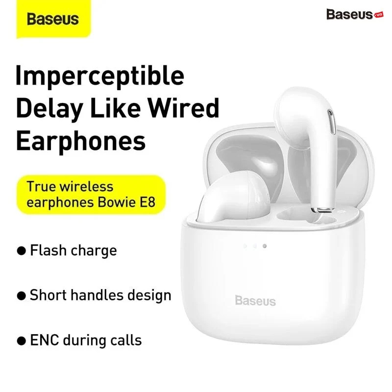 Tai nghe Bluetooth Baseus Bowie Series E8 TWS True Wireless Earbuds - hàng chính hãng