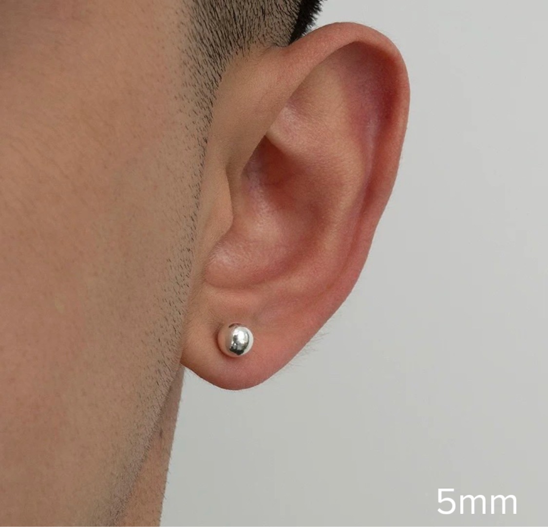 Khuyên Tai Nụ Bạc Unisex Chính Hãng Bạc Hiểu Minh HT386