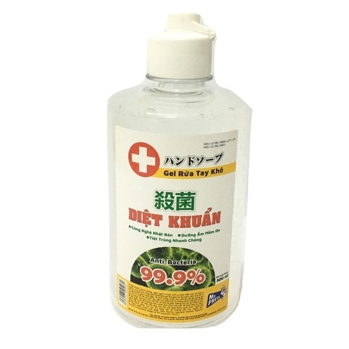 Nước rửa tay khô diệt khuẩn an toàn Mr. Fresh 500ml Hương Xả (dạng gel)