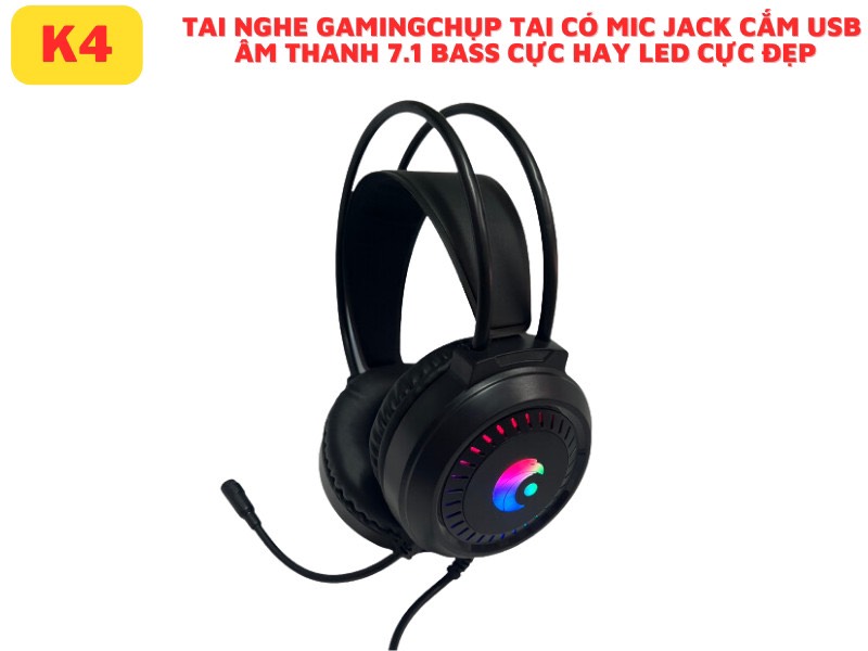 TAI NGHE GAMING K4,K5 CỔNG USB 7.1-HT