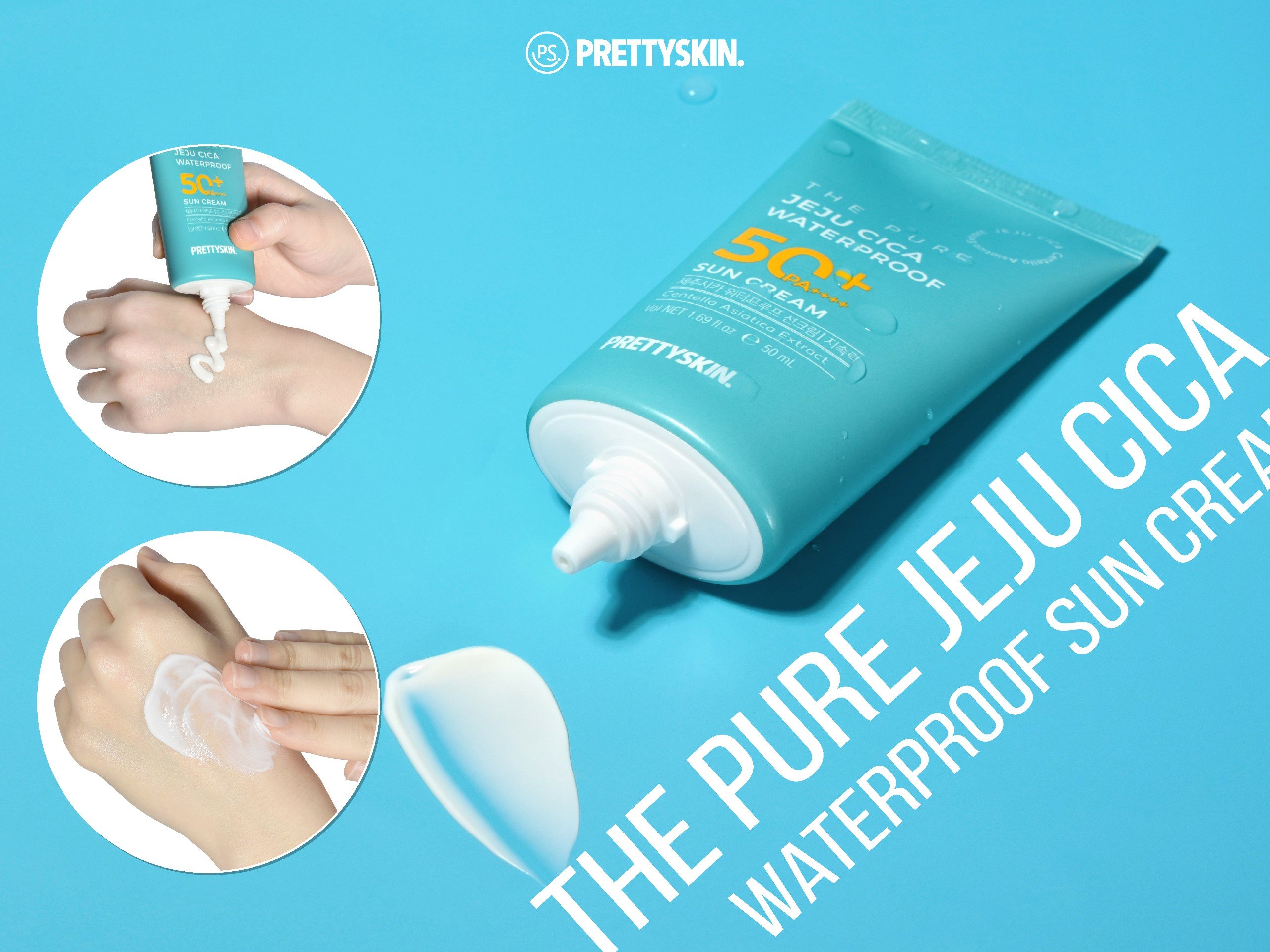 Kem chống nắng rau má nâng tông kháng nước, lấu trôi -  Pretty Skin The pure jeju cica Waterproof Sun Cream
