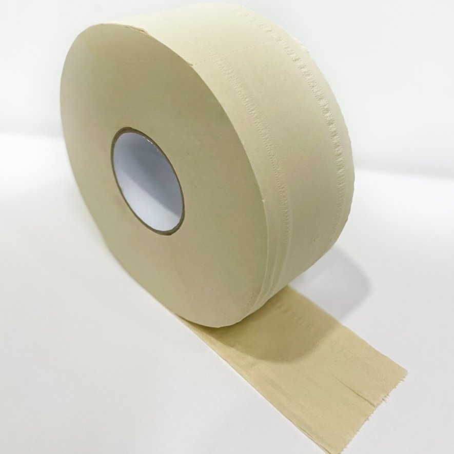 Combo 5 cuộn giấy giấy vệ sinh cuộn lớn 3 lớp 500g AN KHANG BAMMBO | 100% Bột giấy tre tự nhiên