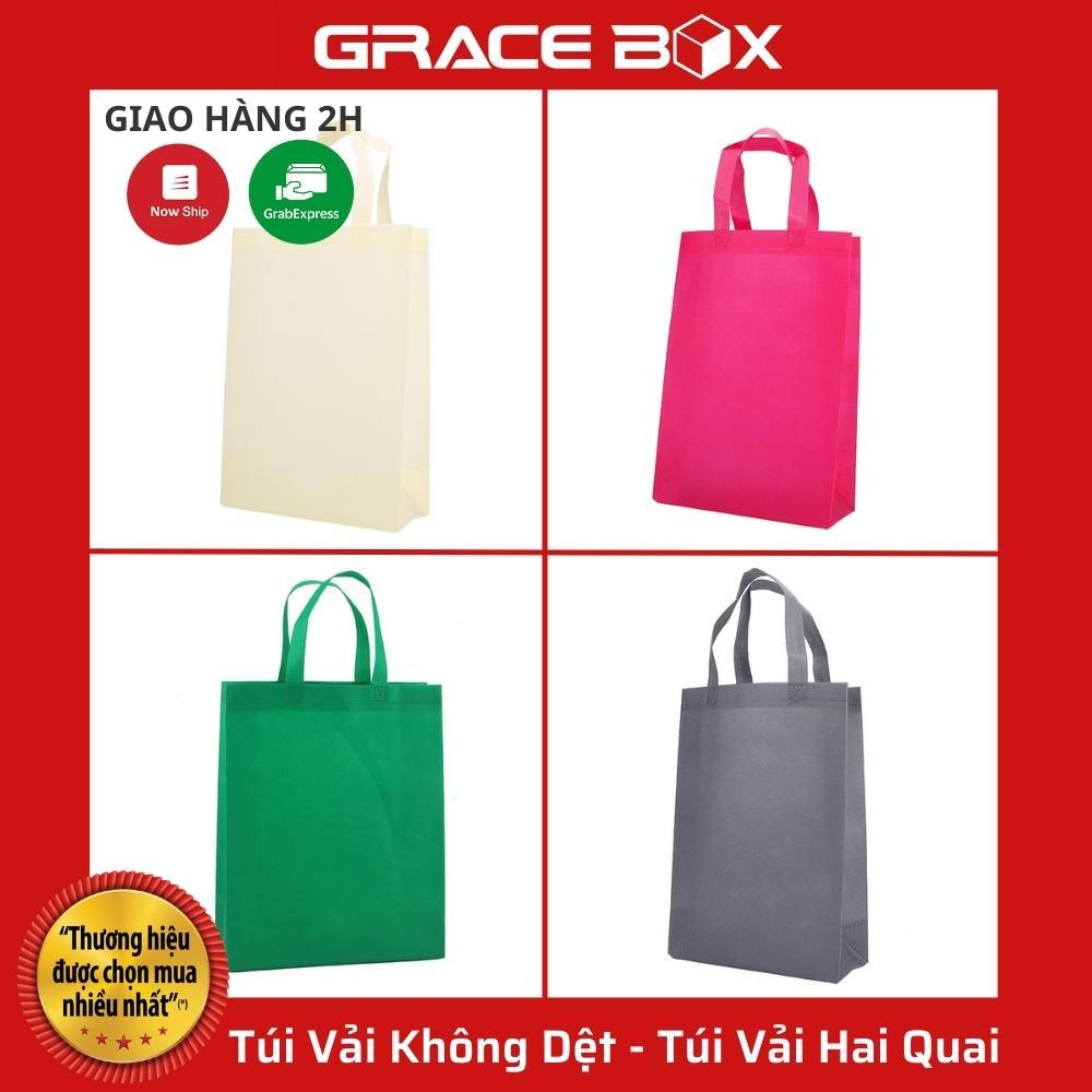 Túi Vải Không Dệt - Túi Vải Bảo Vệ Môi Trường - Túi Vải Hai Quai - Siêu Thị Bao Bì Grace Box - Màu Kem