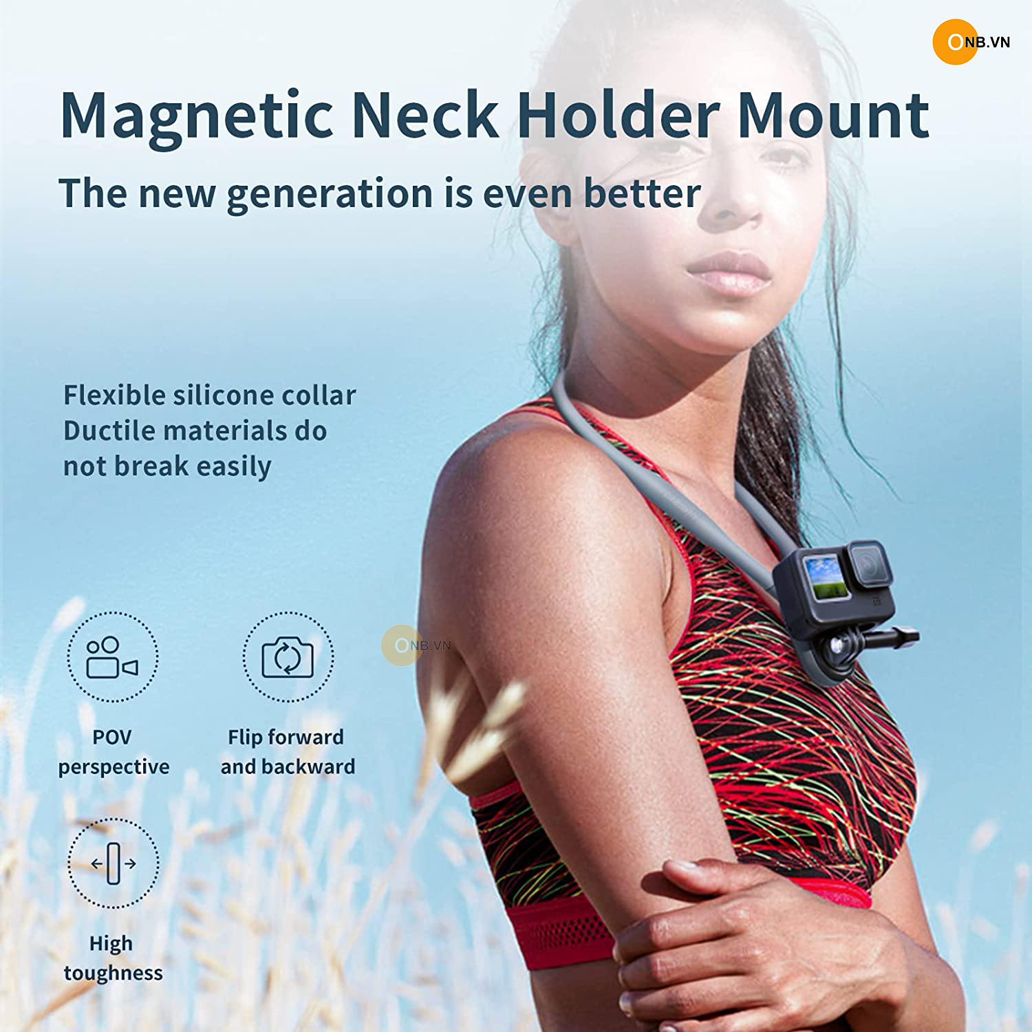 Telesin Neck Mount - Vòng dây đeo cổ Gopro 11 new 2023