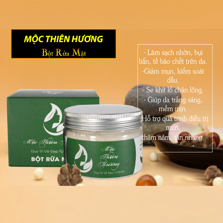 Bột Rửa Mặt Mộc Thiên Hương Giúp Làm Sạch Da Và Đắp Mặt Nạ (100g)