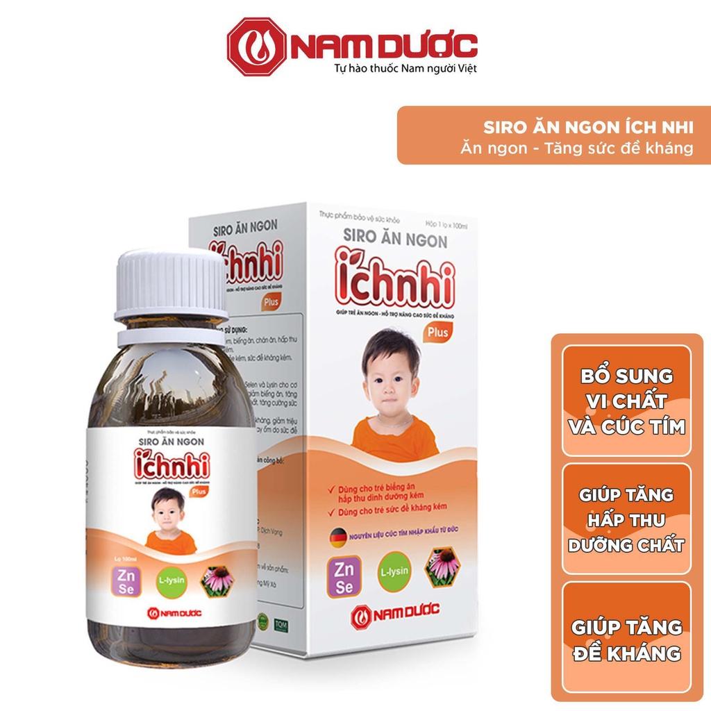 Siro ăn ngon Ích Nhi Plus cho bé lọ 100ml giúp tăng sức đề kháng,tăng chuyển hóa hấp thu dưỡng chất