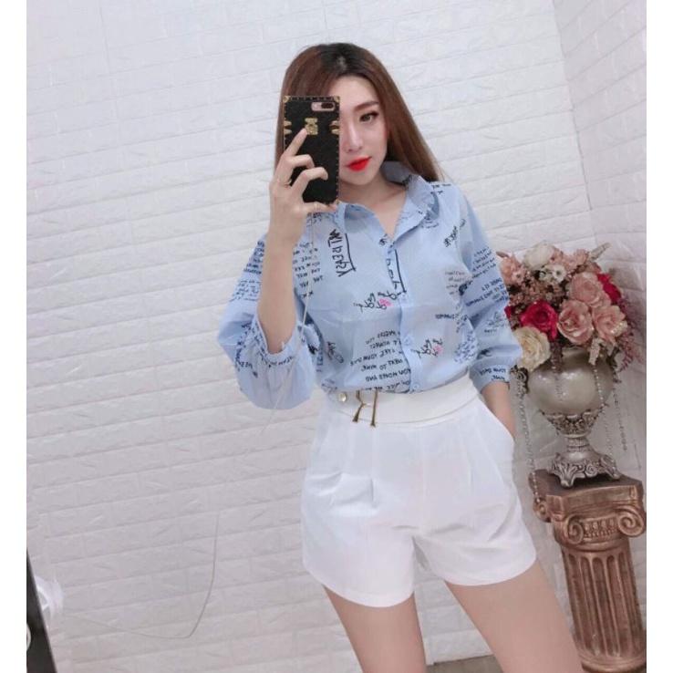 Xả hàng Áo sơ mi in hình siêu xinh