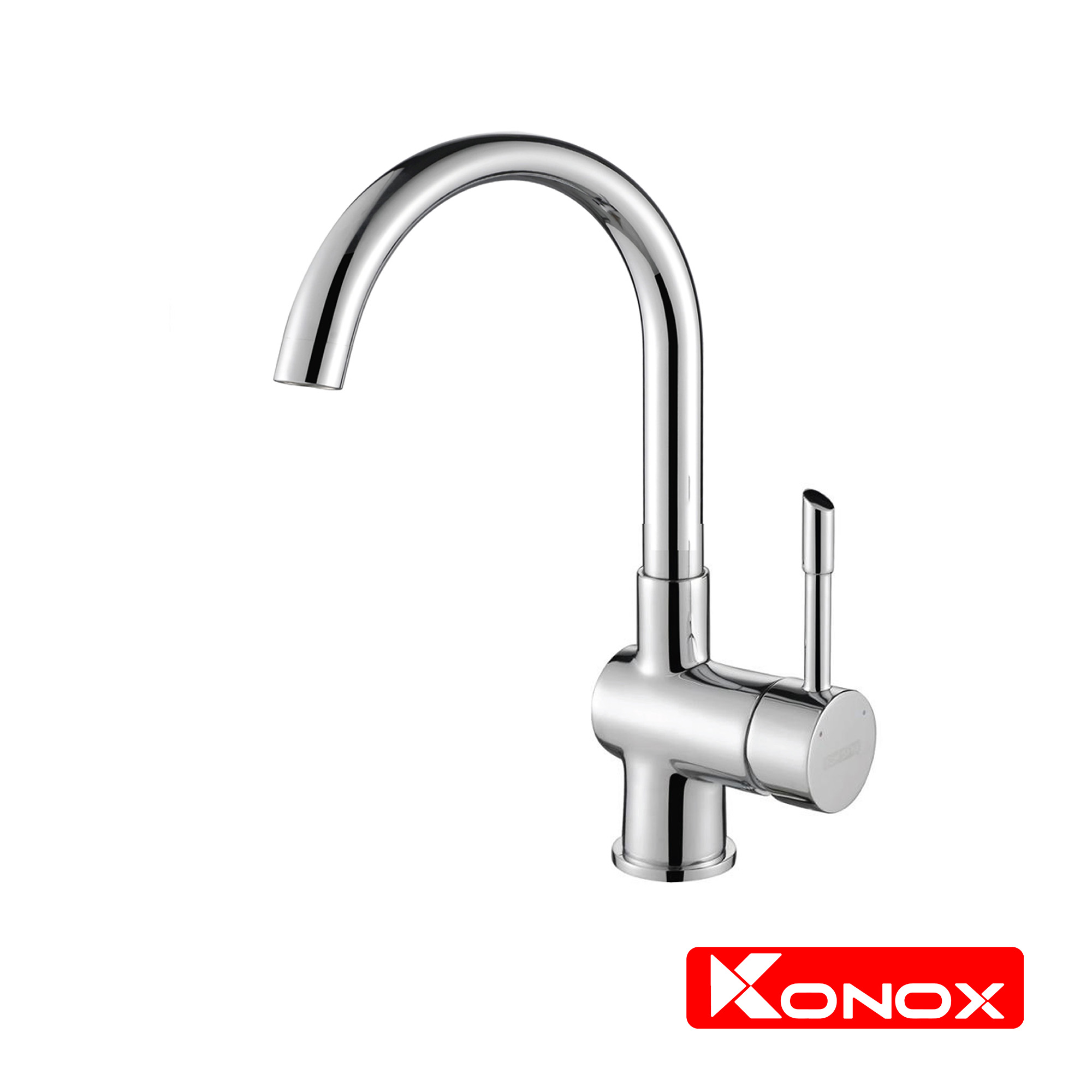 Vòi rửa bát Konox, Model KN1206 , Inox 304AISI tiêu chuẩn châu Âu, mạ PVD 5 lớp sáng bóng, Hàng chính hãng