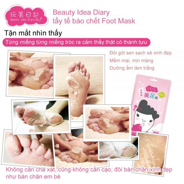 Mặt Nạ Tẩy Tế Bào Chết Chân Beauty idea diary Exfoliating Foot Mask 40ml/túi＊AramoMart＊