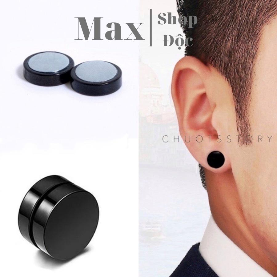 Khuyên Tai Nam Châm tròn IDOL basic GD, Bông Tai Nam Không Cần Bấm Lỗ Cực Chất Maxshopdoc