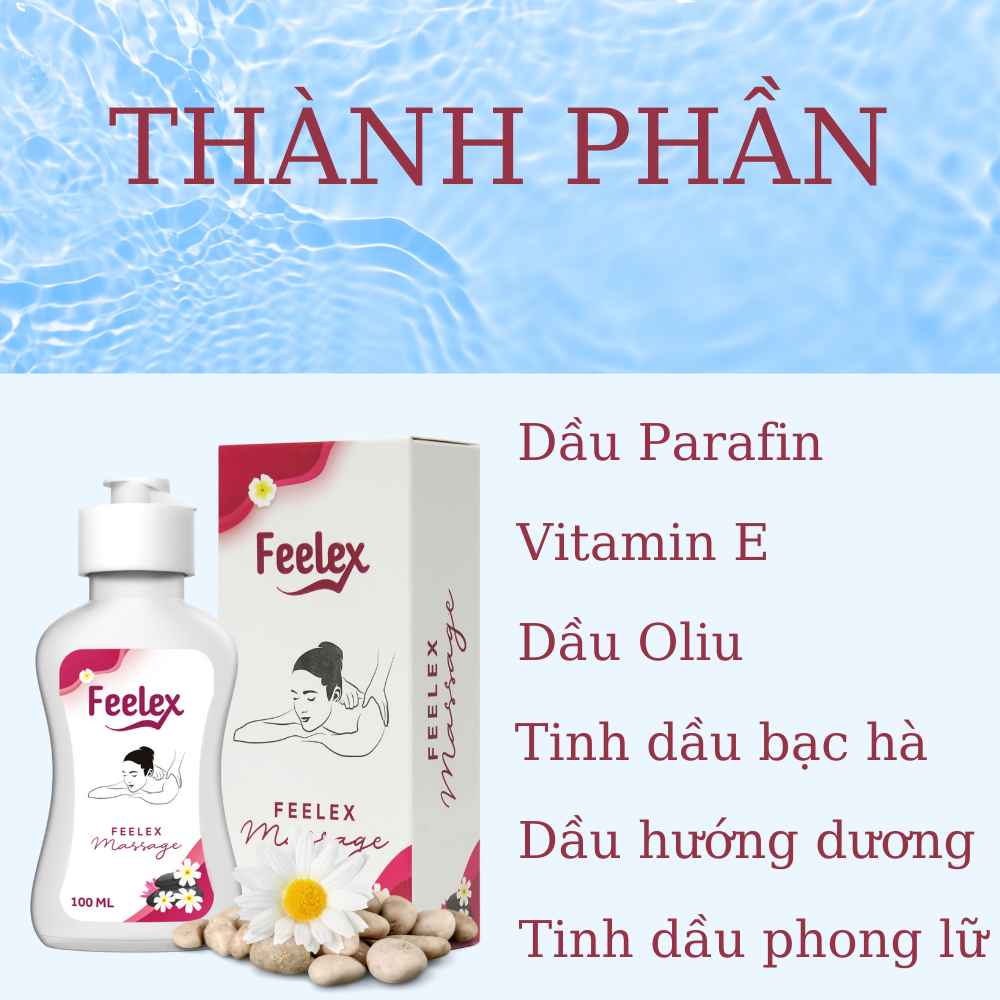 Dầu massage Yoni body Feelex toàn thân cho nam và nữ hương nhài dung tích 100ml