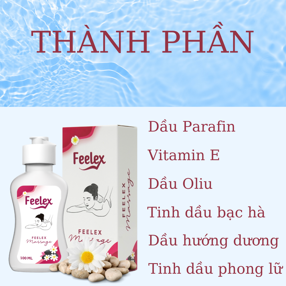 Dầu massage Yoni body Feelex toàn thân cho nam và nữ hương nhài dung tích 100ml