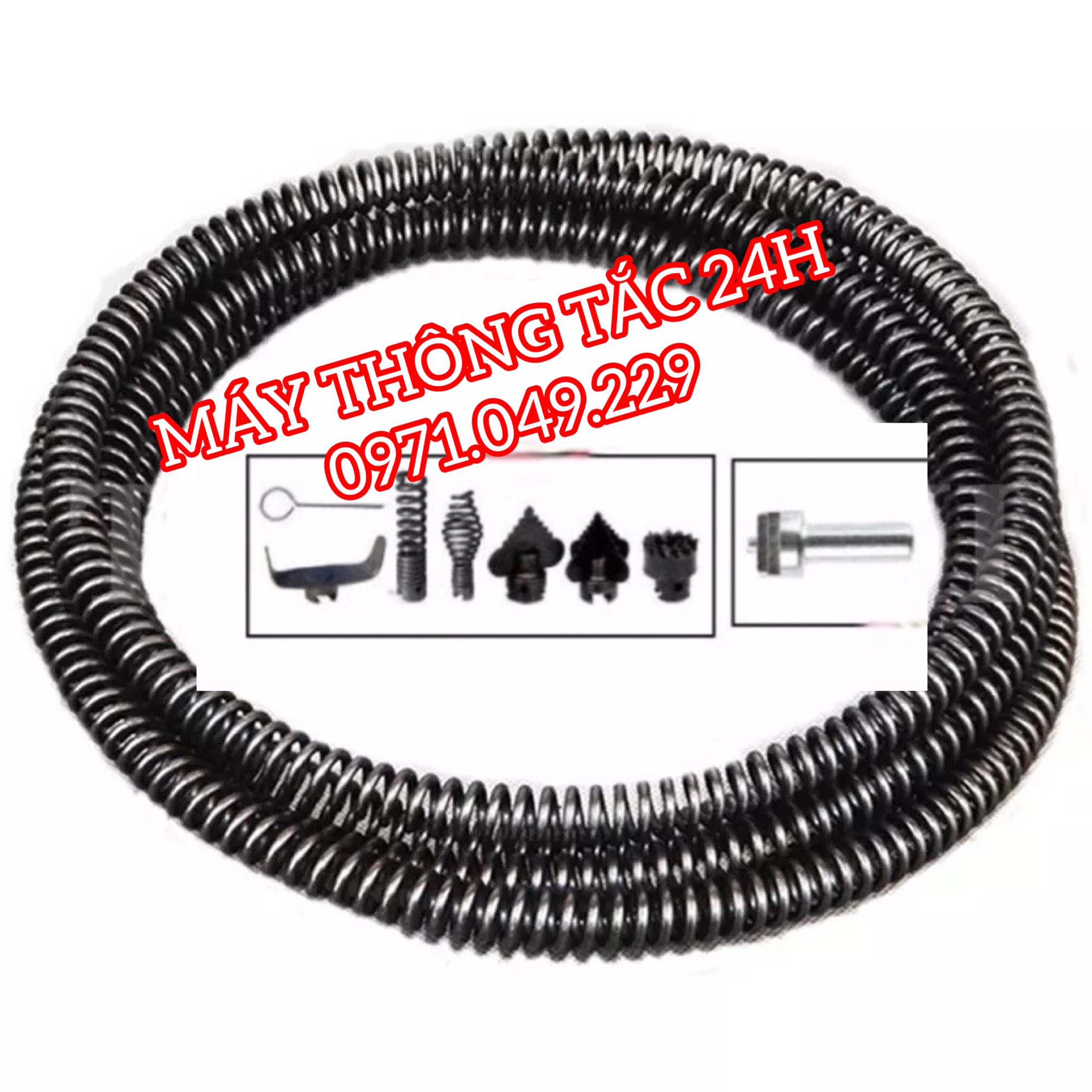 DÂY THÔNG TẮC CỐNG ,ĐƯỜNG ỐNG ĐƯỜNG KÍNH 16MM DÀI 7,6M LOẠI 1 DÀY DẶN DÙNG MÁY KHOAN