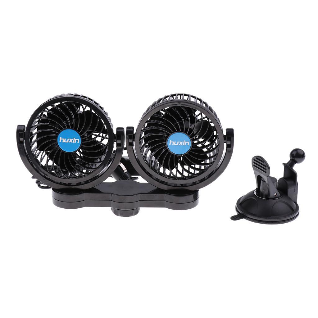 360° Rotatable 4.5” 12V Fan Cooling Air Fan Dashboard Electric Car Fan