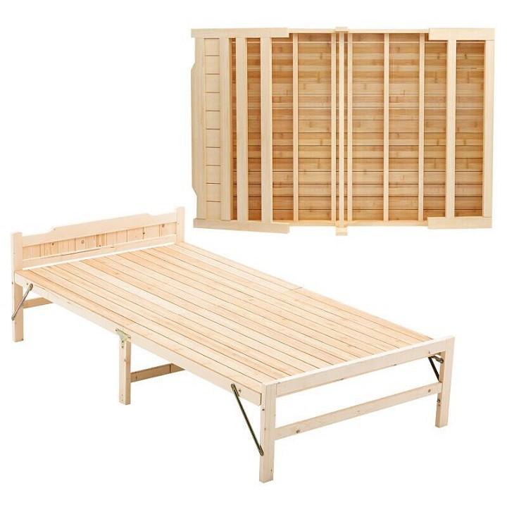 Giường xếp gỗ thông nhiều kích thước 100cm, 120cm, 150cm, 80cm, 60cm - giường gấp gọn