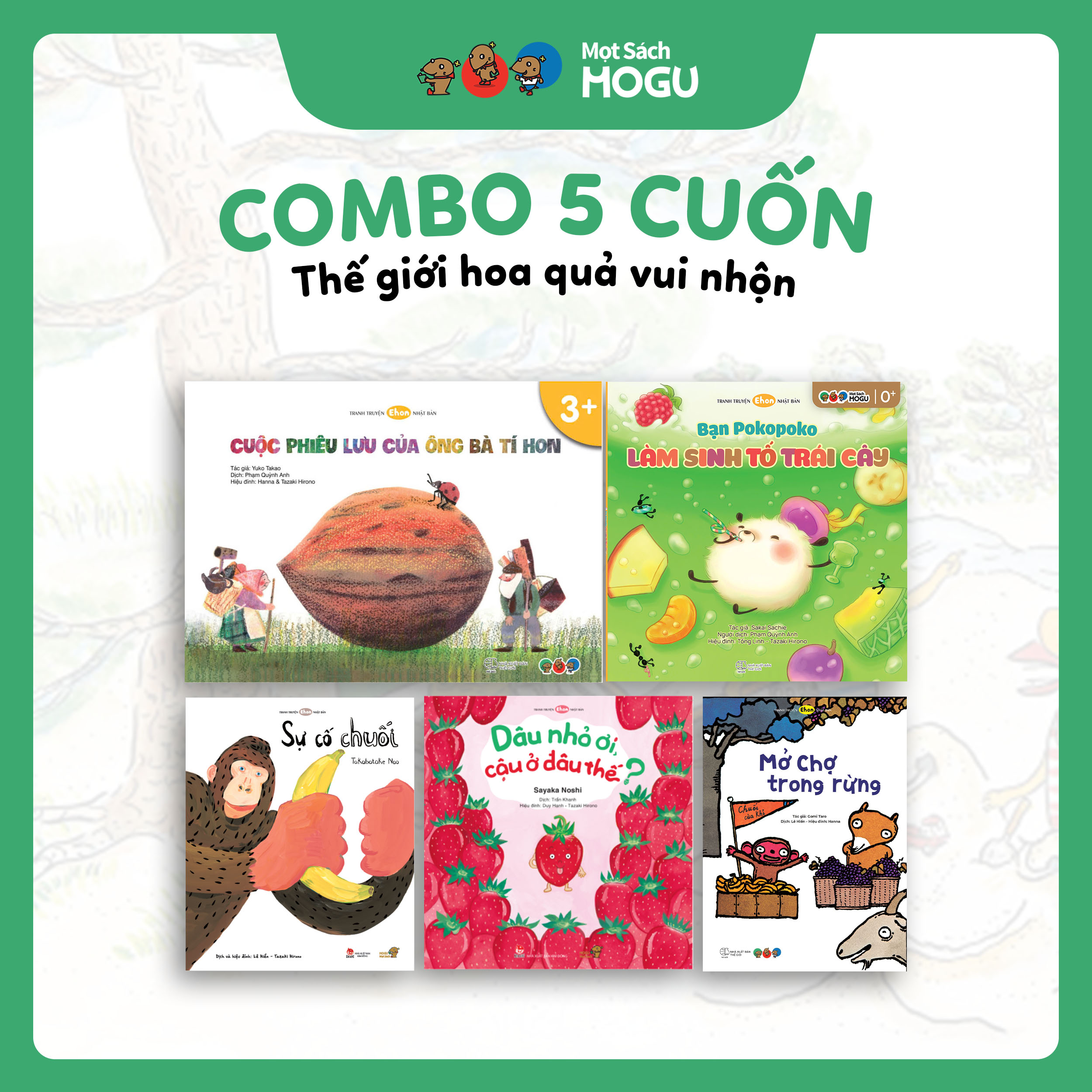 Truyện Ehon bé 3-4-5 tuổi - Bộ 5 cuốn Thế giới hoa quả vui nhộn