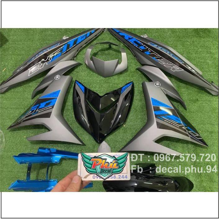 Tem Rời Exciter 150 Xám Xanh Uv