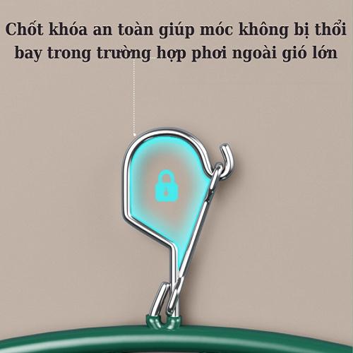 Móc Treo Đồ Lót Quần Áo, Bộ 10 Móc Kẹp Vớ Chống Trượt Có Móc Khóa Chống Trượt Siêu Tiện Ghim Đ