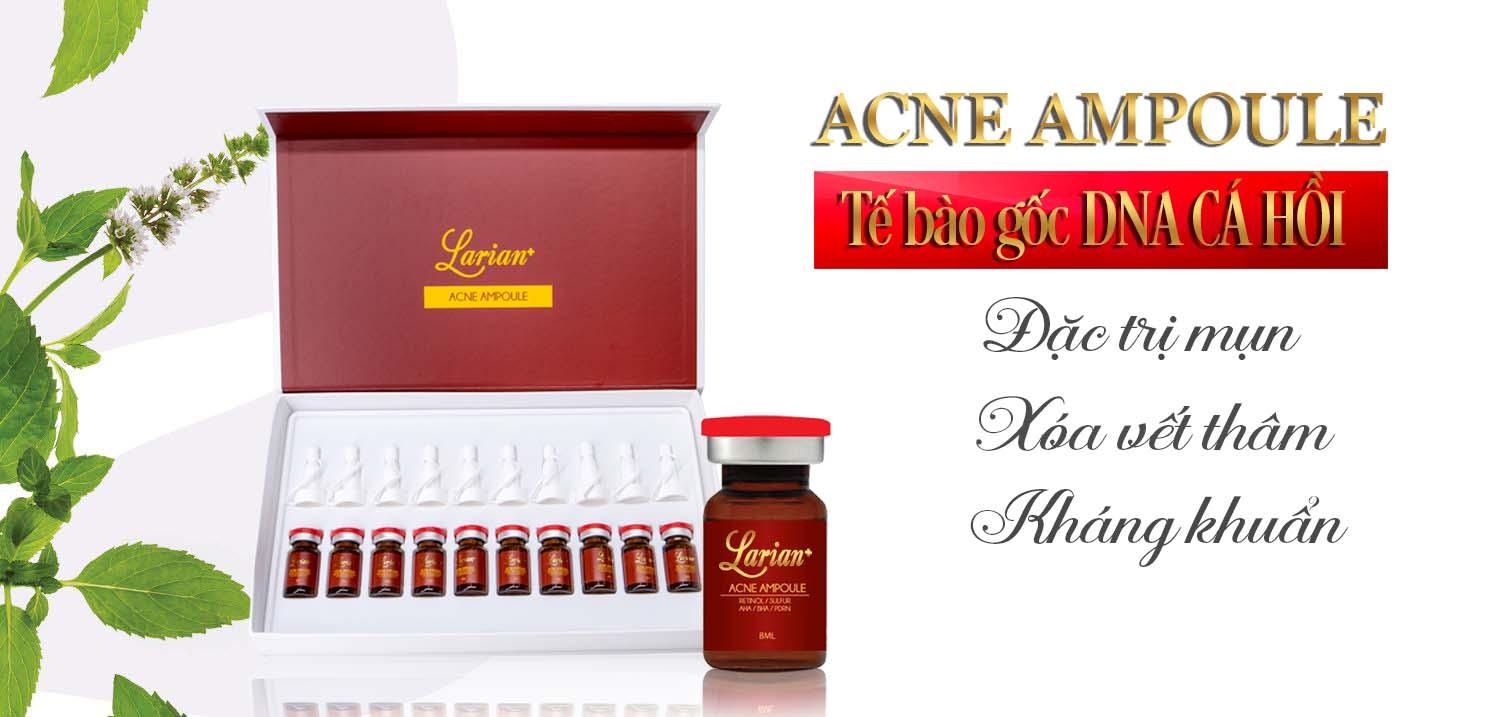 Hộp 10 lọ Tế bào gốc hỗ trợ trị mụn,mờ thâm do mụn Larian 8ml